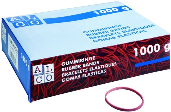 ALCO Gummiringe rot Ø100mm 1000g Schachtel