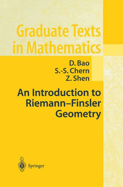 Produktbild: An Introduction to Riemann-Finsler Geometry