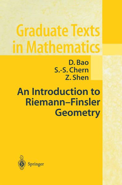 Produktbild: An Introduction to Riemann-Finsler Geometry