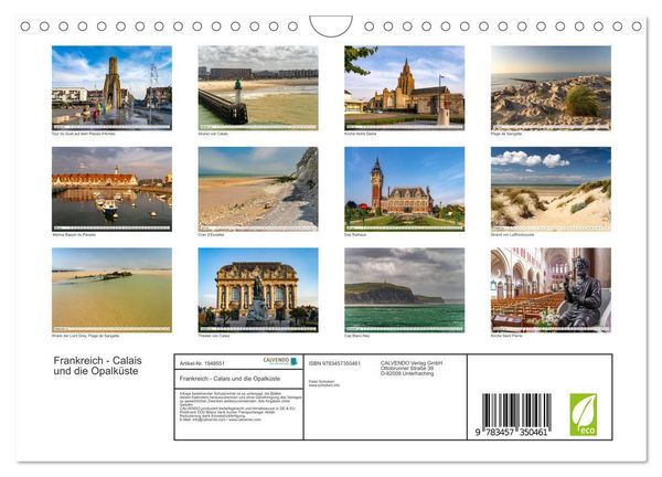 Produktbild: Frankreich - Calais und die Opalk&uuml;ste (Wandkalender 2026 DIN A4 quer), CALVENDO Monatskalender