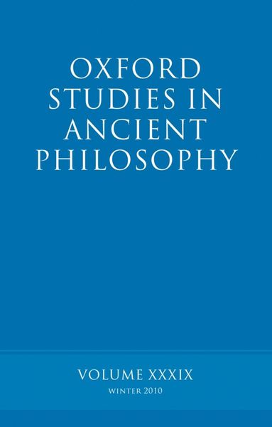 Produktbild: Oxford Studies in Ancient Philosophy volume 39