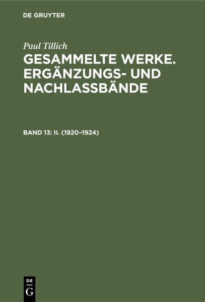 Produktbild: II. (1920&ndash;1924)