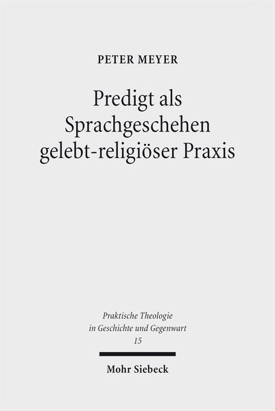 Produktbild: Predigt als Sprachgeschehen gelebt-religi&ouml;ser Praxis