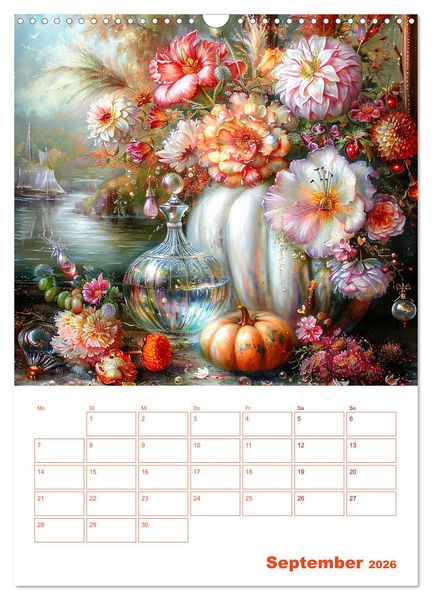 Produktbild: Blumenglanz (Wandkalender 2026 DIN A3 hoch), CALVENDO Monatskalender