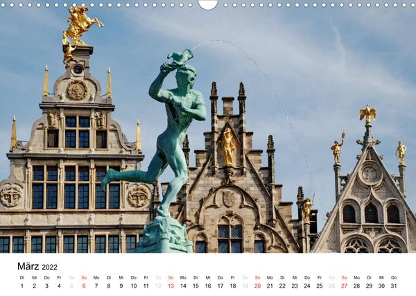 Produktbild: Antwerpen, die fl&auml;mische Hafenstadt (Wandkalender 2022 DIN A3 quer)