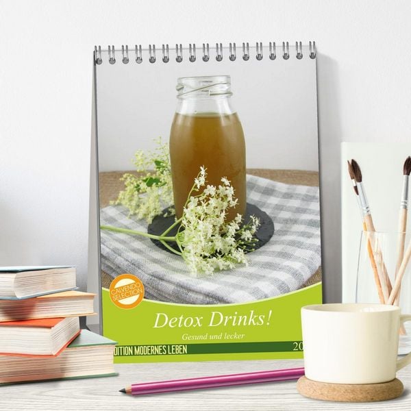Produktbild: Detox Drinks! Gesund und lecker (Tischkalender 2026 DIN A5 hoch), CALVENDO Monatskalender