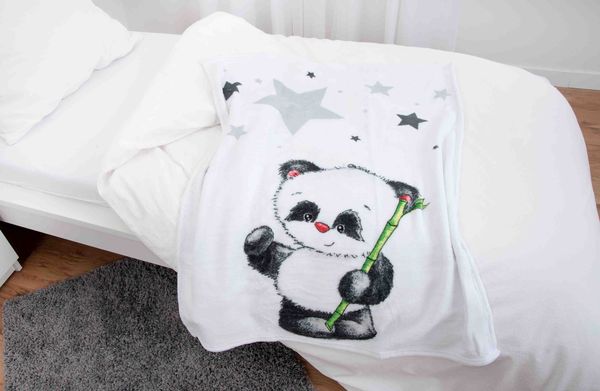 Produktbild: babybest&reg; 1440201014 - Panda Microfaserflausch-Decke, 75 x 100 cm, 100% Polyester