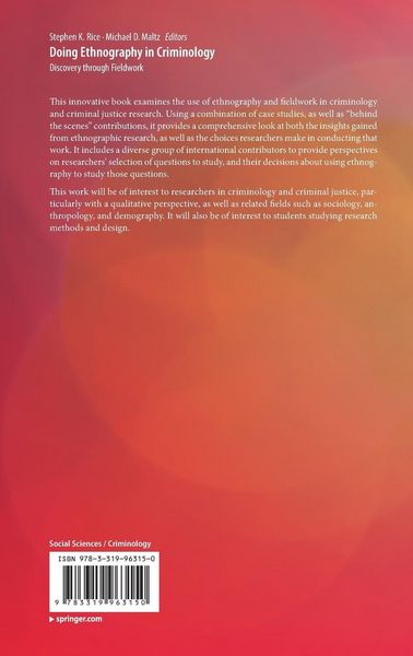 Produktbild: Doing Ethnography in Criminology