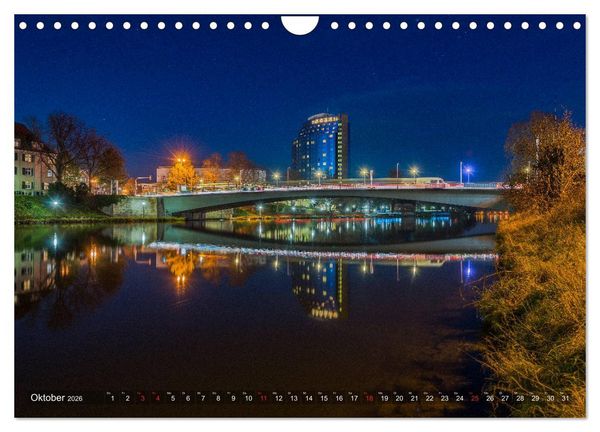 Produktbild: Ulm f&uuml;r Nachtspatzen (Wandkalender 2026 DIN A4 quer), CALVENDO Monatskalender