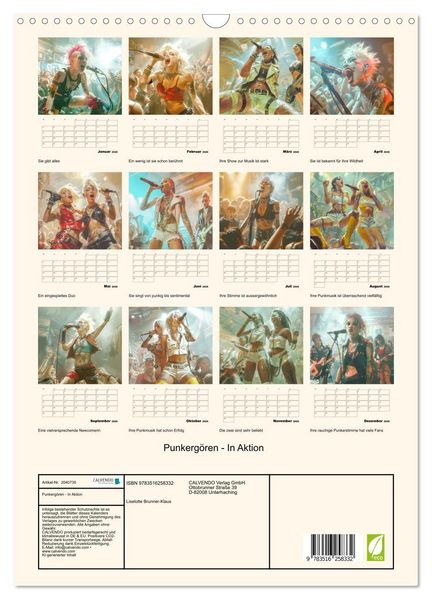 Produktbild: Punkerg&ouml;ren - In Aktion (Wandkalender 2026 DIN A3 hoch), CALVENDO Monatskalender