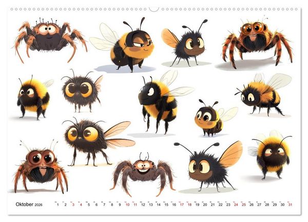 Produktbild: ComicZoo - eine lustige Tiertruppe (Wandkalender 2026 DIN A2 quer), CALVENDO Monatskalender