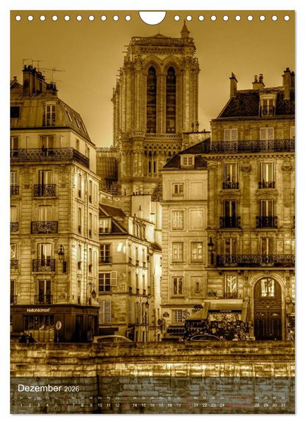 Produktbild: Paris - Die Sch&ouml;ne am Fluss (Wandkalender 2026 DIN A4 hoch), CALVENDO Monatskalender