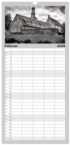 Produktbild: Familienplaner 2026 - Ein Blick auf Husum mit 5 Spalten (Wandkalender, 21 x 45 cm) CALVENDO