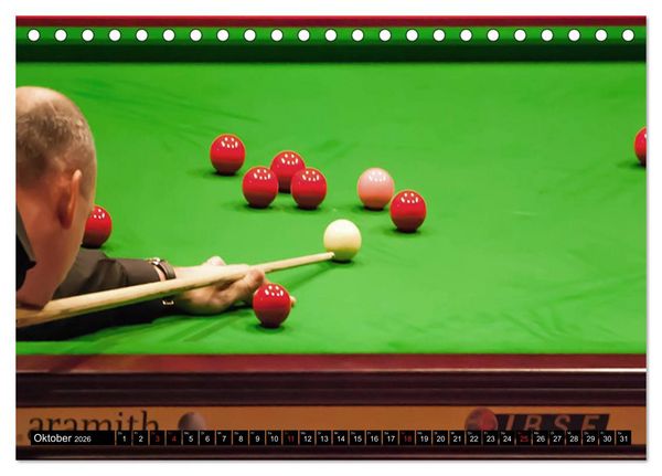 Produktbild: Billard. Konzentration - Sport - Spannung (Tischkalender 2026 DIN A5 quer), CALVENDO Monatskalender