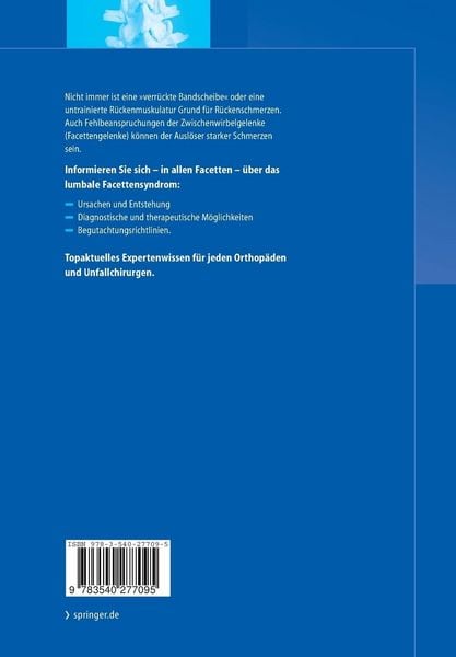 Produktbild: Das lumbale Facettensyndrom