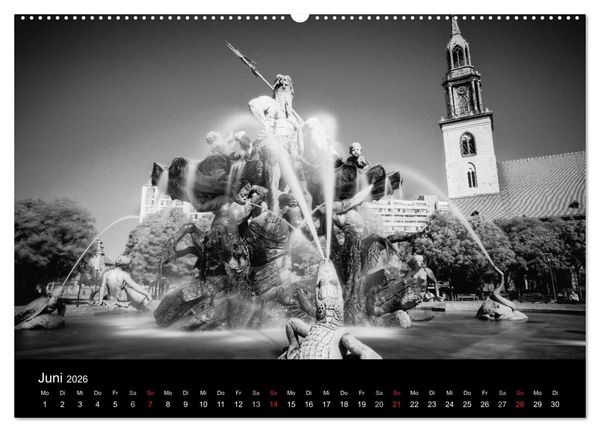 Produktbild: Berlin Monochrome (hochwertiger Premium Wandkalender 2026 DIN A2 quer), Kunstdruck in Hochglanz