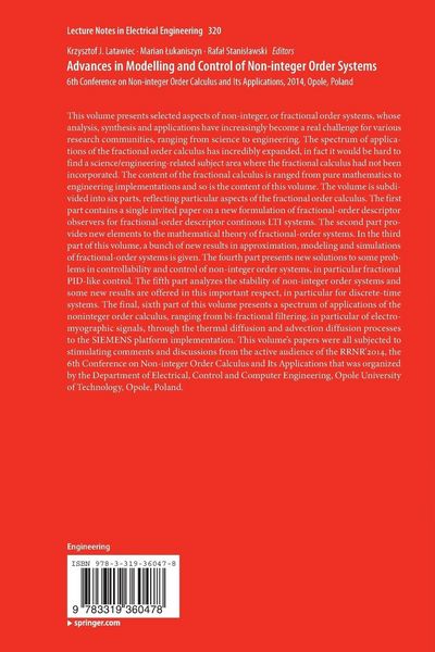 Produktbild: Advances in Modelling and Control of Non-integer-Order Systems