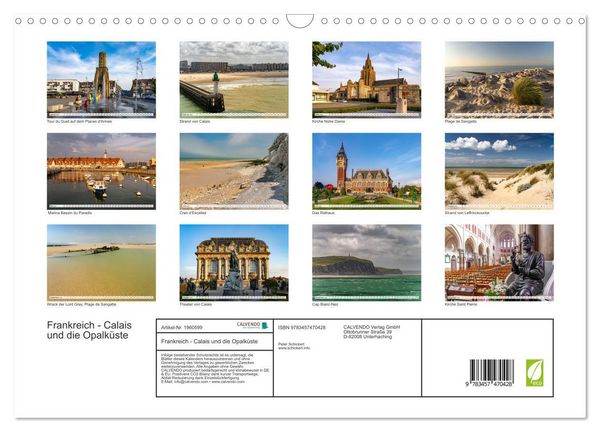 Produktbild: Frankreich - Calais und die Opalk&uuml;ste (Wandkalender 2026 DIN A3 quer), CALVENDO Monatskalender