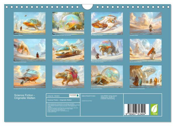 Produktbild: Science Fiction - Originelle Welten (Wandkalender 2026 DIN A4 quer), CALVENDO Monatskalender
