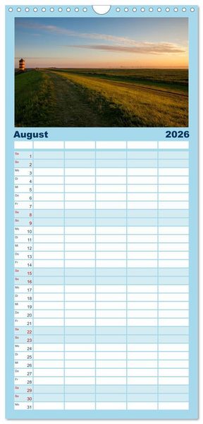 Produktbild: Familienplaner 2026 - Greetsiel in Ostfriesland mit 5 Spalten (Wandkalender, 21 x 45 cm) CALVENDO