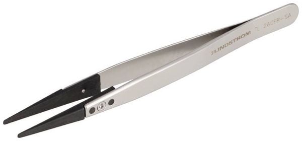 Produktbild: Lindstr&ouml;m TL 2ACFR-SA ESD Pinzette 2ACF Flach-rund 130mm