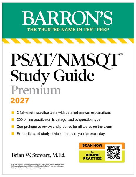 Produktbild: PSAT/NMSQT Study Guide Premium, 2027: 2 Practice Tests + Comprehensive Review + 200 Online Drills