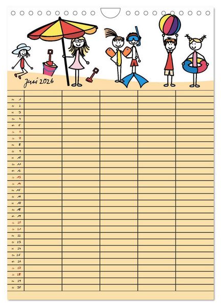 Produktbild: Fr&ouml;hlicher Familienplaner (Wandkalender 2026 DIN A4 hoch), CALVENDO Monatskalender