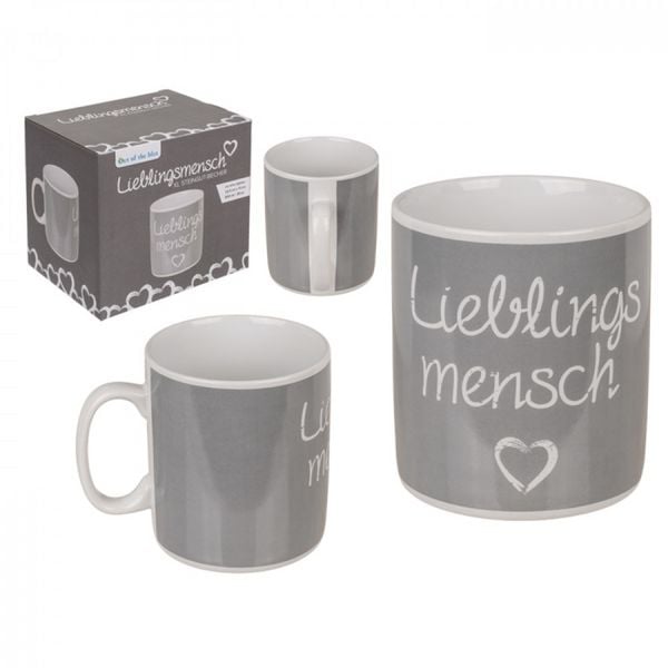 Produktbild: Becher, Lieblingsmensch, ca. 12,5 x 11 cm,