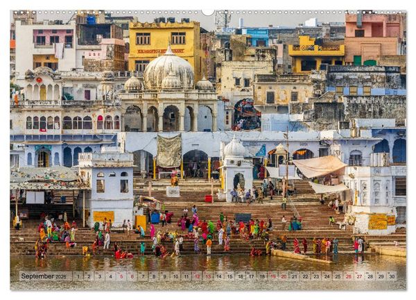 Produktbild: Indien Rajasthan: Unterwegs im Land der K&ouml;nige (hochwertiger Premium Wandkalender 2026 DIN A2 quer), Kunstdruck in Hochglanz