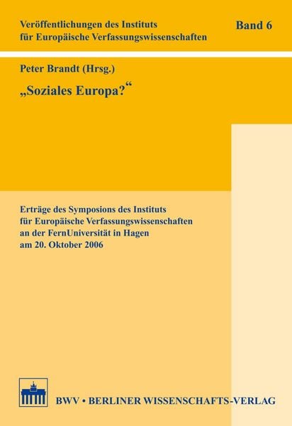 Produktbild: "Soziales Europa?"