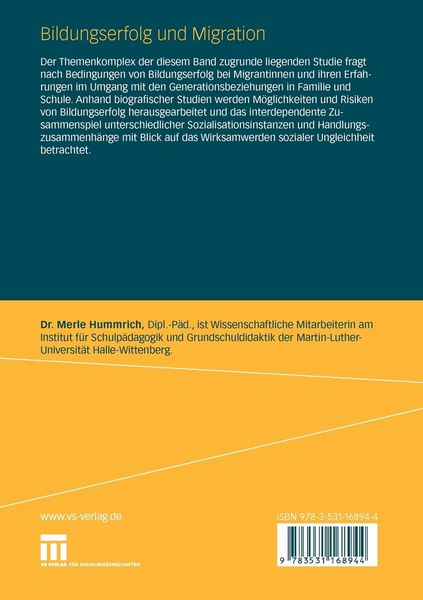 Produktbild: Bildungserfolg und Migration