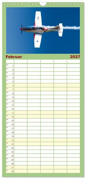 Produktbild: Familienplaner 2027 - Milit&auml;rflieger mit 5 Spalten (Wandkalender, 21 x 45 cm) CALVENDO