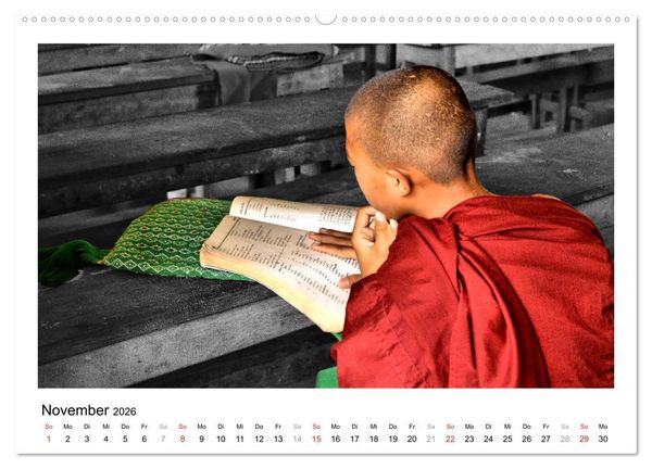 Produktbild: Myanmar &ndash; Mit anderen Augen (hochwertiger Premium Wandkalender 2026 DIN A2 quer), Kunstdruck in Hochglanz