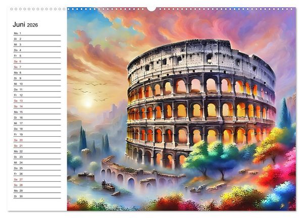 Produktbild: Verwunschene St&auml;dte in Traumwelten (Wandkalender 2026 DIN A2 quer), CALVENDO Monatskalender