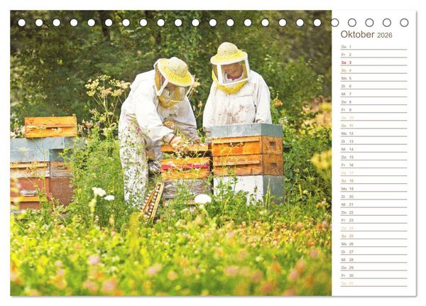 Produktbild: S&uuml;&szlig;es Gold: Imker, Bienen & Honig (Tischkalender 2026 DIN A5 quer), CALVENDO Monatskalender