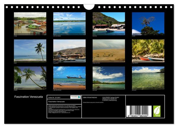 Produktbild: Faszination Venezuela (Wandkalender 2026 DIN A4 quer), CALVENDO Monatskalender
