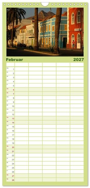 Produktbild: Familienplaner 2027 - Kap Verde mit 5 Spalten (Wandkalender, 21 x 45 cm) CALVENDO