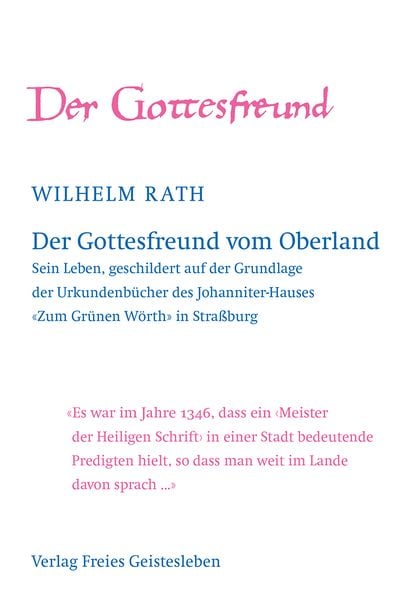 Produktbild: Der Gottesfreund vom Oberland