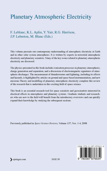 Produktbild: Planetary Atmospheric Electricity