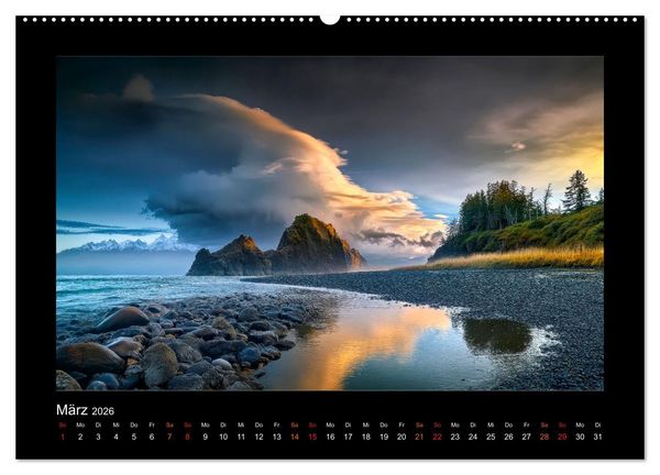 Produktbild: Nationalparks der USA - wilde Sch&ouml;nheiten (hochwertiger Premium Wandkalender 2026 DIN A2 quer), Kunstdruck in Hochglanz