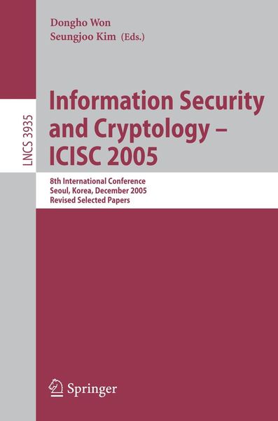 Produktbild: Information Security and Cryptology - ICISC 2005
