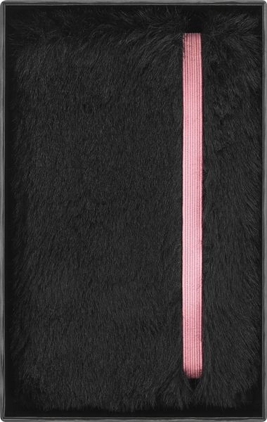 Produktbild: Moleskine X Blackpink Notizbuch faux fur XS, blanko, fester Einband, schwarz