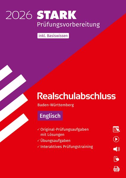 Produktbild: STARK Englisch - Realschulabschluss 2026 BW - Prüfungsvorbereitung inkl. Basistraining und Lösungen