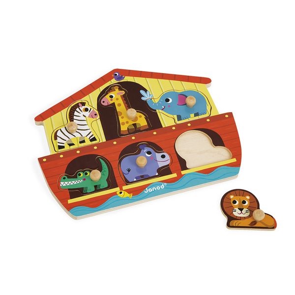 Produktbild: Arche Noah Knopfpuzzle: Tierischer Spielspa&szlig; mit 6 Teilen