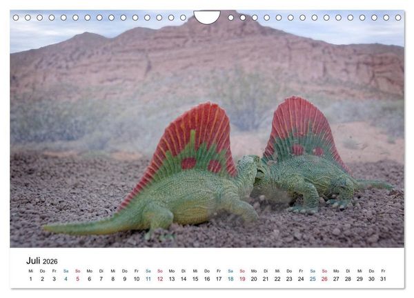Produktbild: Faszination Urzeit - wenn Spielzeugdinos zum Leben erwachen (Wandkalender 2026 DIN A4 quer), CALVENDO Monatskalender