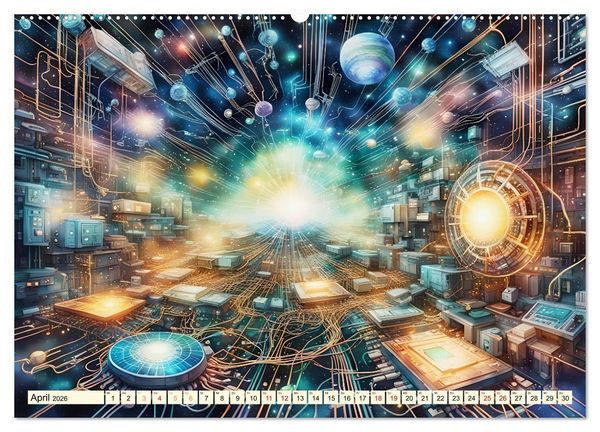Produktbild: Vernetzte Visionen (hochwertiger Premium Wandkalender 2026 DIN A2 quer), Kunstdruck in Hochglanz