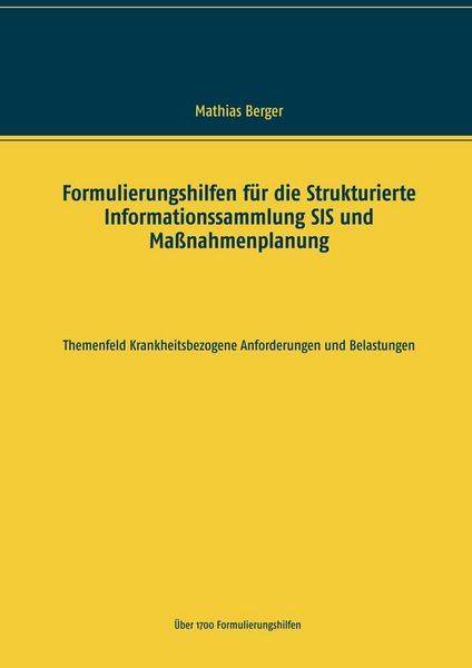 Produktbild: Formulierungshilfen f&uuml;r die Strukturierte Informationssammlung SIS und Ma&szlig;nahmenplanung