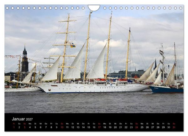 Produktbild: Auslaufparade des Hamburger Hafengeburtstages (Wandkalender 2027 DIN A4 quer), CALVENDO Monatskalender