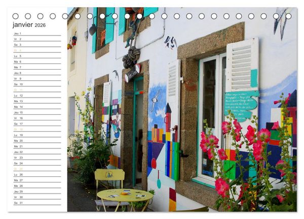 Produktbild: Bretagne Finist&egrave;re balade estivale &agrave; Camaret-sur-Mer (Calendrier de bureau 2026 DIN A5 vertical), CALVENDO calendrier mensuel