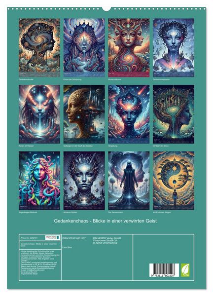 Produktbild: Gedankenchaos - Blicke in einer verwirrten Geist (hochwertiger Premium Wandkalender 2027 DIN A2 hoch), Kunstdruck in Hochglanz